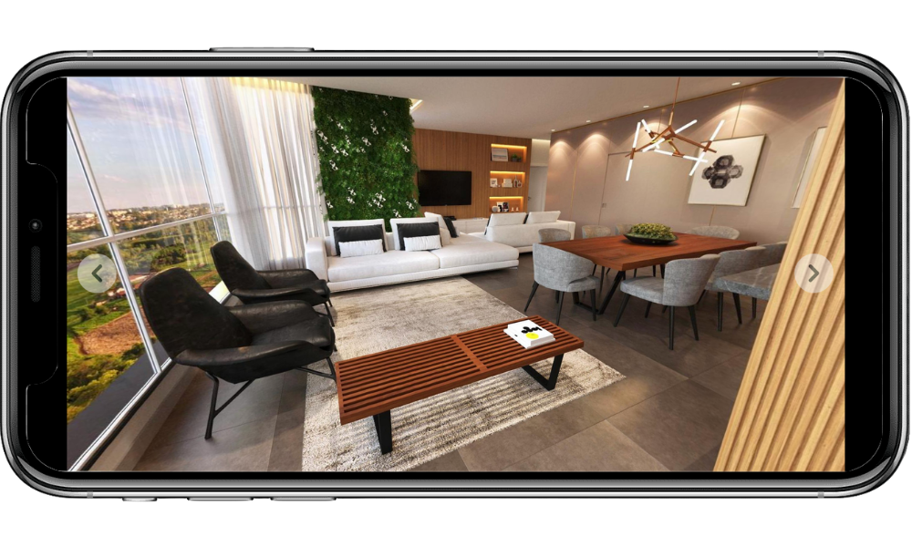 Visualização Tour Virtual 360 no iPhone 11