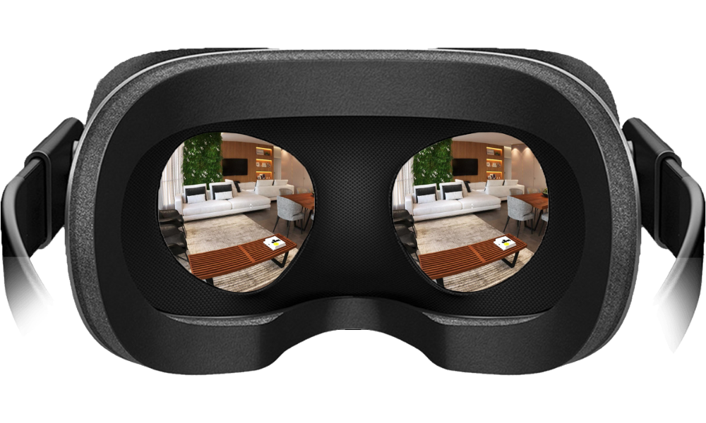 Visualização Tour Virtual 360 em um óculos de Realidade Virtual